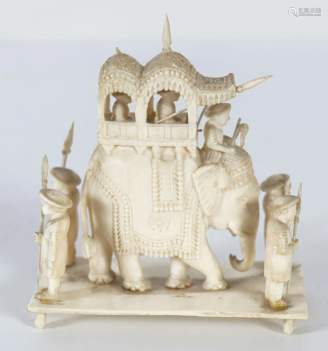 19TH-CENTURY CHINESE ELEPHANT GROUP