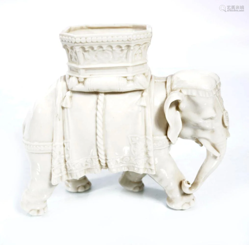 19TH-CENTURY BLANC DE CHINE ELEPHANT