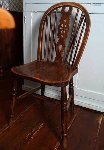 19TH-CENTURY HOOPED BACK KITCHEN CHAIR