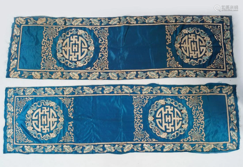 TWO CHINESE SILK HANGINGS