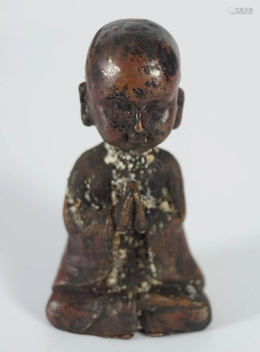 CHINESE QING BRONZE YOUNG BUDDHA