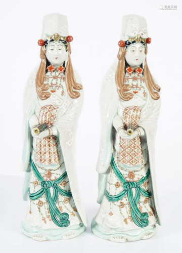 TWO LARGE 19TH-CENTURY CHINSE FIGURES