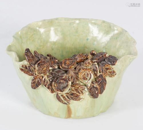 19TH-CENTURY ART POTTERY BOWL