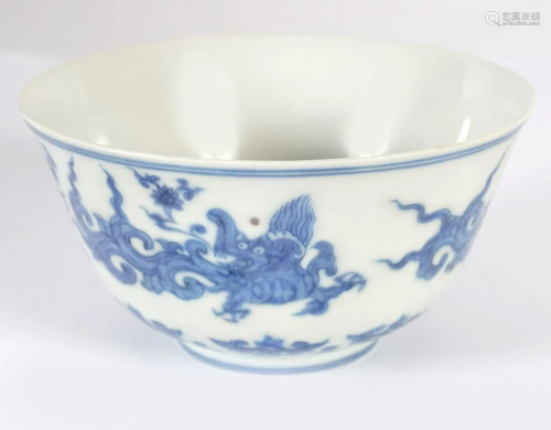 CHINESE MING BLUE AND WHITE BOWL