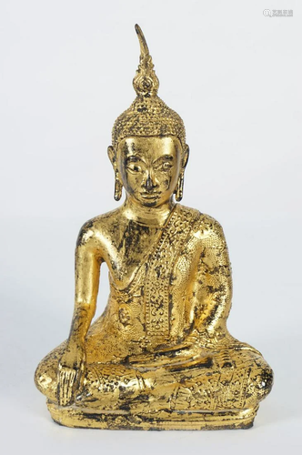 SINO-TIBETAN QING GILT BRONZE BUDDHA