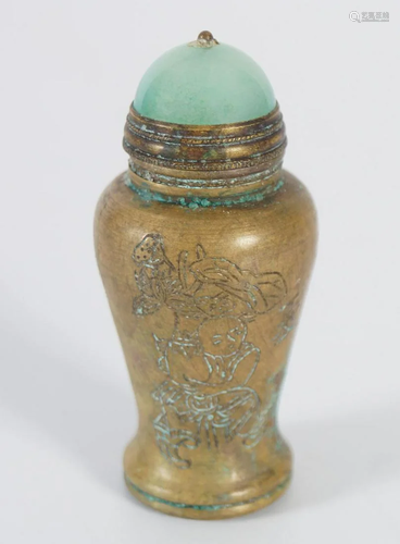 CHINESE BRONZE SNUFF BOTTLE