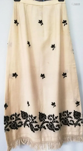 KASHMIRI WOOL EMBROIDERED SKIRT