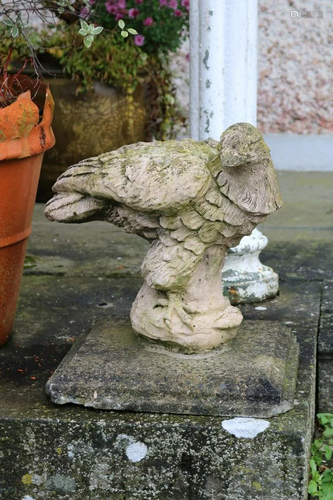 PAIR OF SANDSTONE GARDEN SCULPTURES