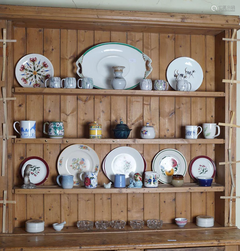 LOT OF ORNAMENTS ON DRESSER