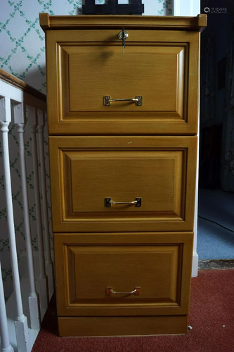 WOODEN FILING CABINET