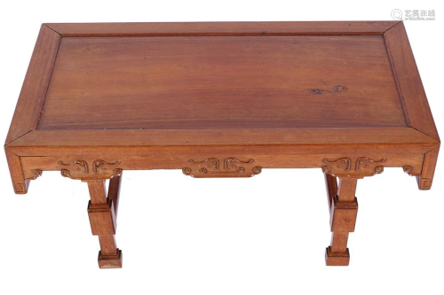 CHINESE QING PERIOD HARDWOOD COFFEE TABLE