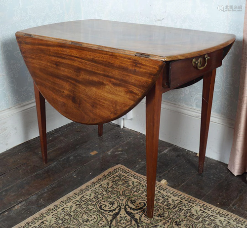 GEORGE III MAHOGANY PEMBROKE TABLE