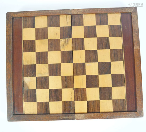 19TH-CENTURY FOLDING GAMES BOARD