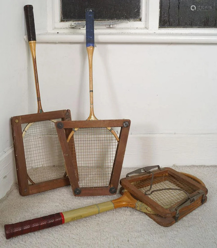 3 VINTAGE RACKETS