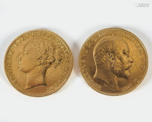 TWO GOLD SOVEREIGNS