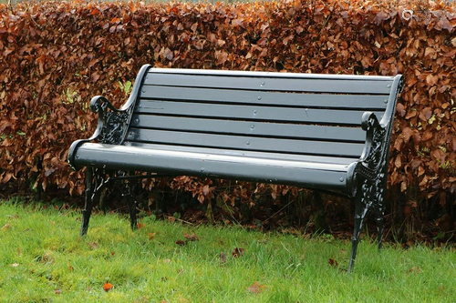 PAIR OF CAST IRON GARDEN SEATS