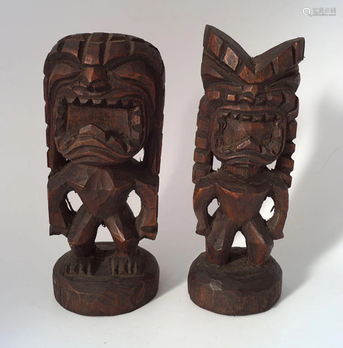 TWO AFRICAN CEREMONIAL CARVINGS