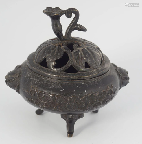 CHINESE QING BRONZE CENSOR