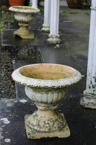 PAIR OF 19TH-CENTURY TERRACOTTA GARDEN URNS