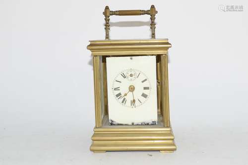 Early 20th century brass carriage clock (a/f), case height approx 16cm