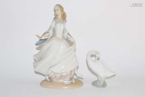 Lladro model of a lady and gentleman in repose (2)