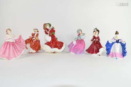 Group of boxed Royal Doulton figures from the Petite range, including Top of the Hill, Elaine,