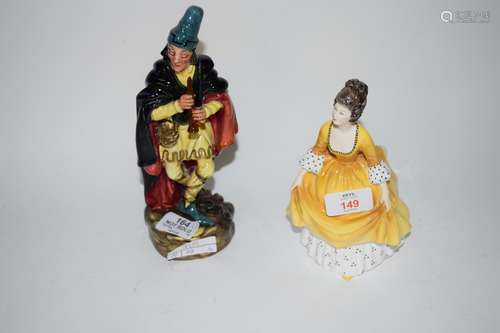 Two Doulton figures, one of the Pied Piper, the other Coralie (2)