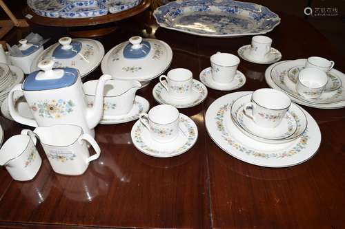 Extensive Royal Doulton dinner and tea service in the Pastoral pattern, circa 1970s, comprising