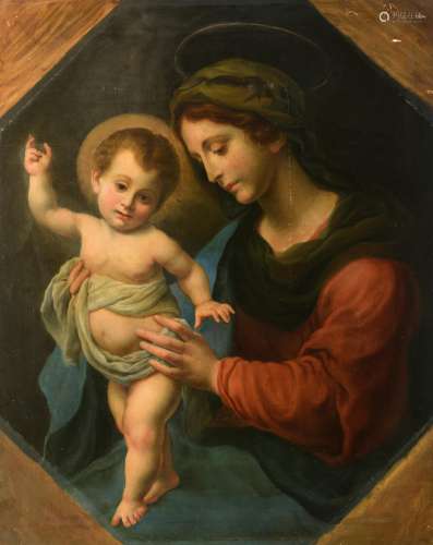 Sykora L., the Holy Mother and Child, a copy after the original by Carlo Dolci, oil on canvas, 78 x 95 cm