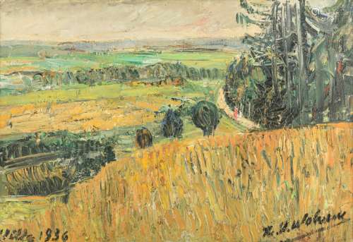 Wolvens H.V., 'Paysage en Ardennes', dated 1936, oil on canvas, 55,5 x 80 cm, Is possibly subject of the SABAM legislation / consult ‘Conditions of Sale’