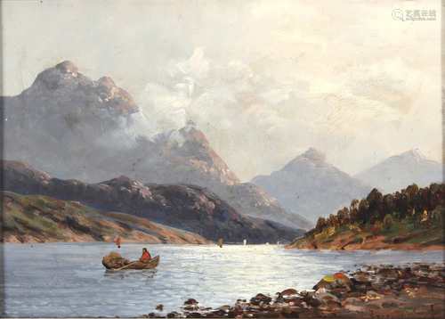 Johann Jungblut (1860-1912) Norwegische Fjordlandschaft,Johann Jungblut (1860-1912) No