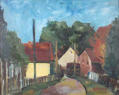 Ariela Tschautscher Skazlic (*1975 Zagreb) Dorfansicht, village scene,Ariela Tschautsc