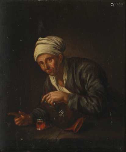 Altmeister 18. Jahrhundert Mann am Tisch; portrait painting 18th century,Altmeister 18