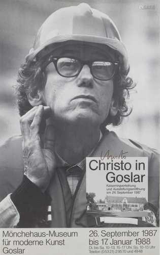 Christo (1935-2020) Ausstellungsplakat Christo in Goslar, exhibition poster, signiert,