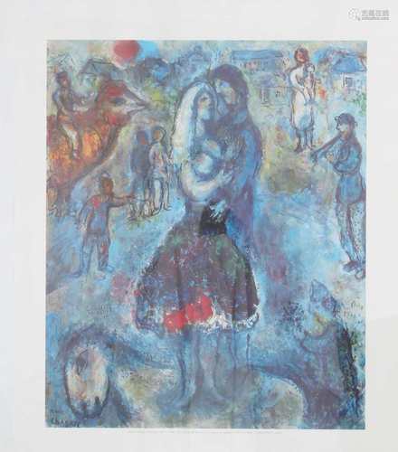 Marc Chagall (1887-1985) Le cirque au Village 1975, circus at the village,Marc Chagall