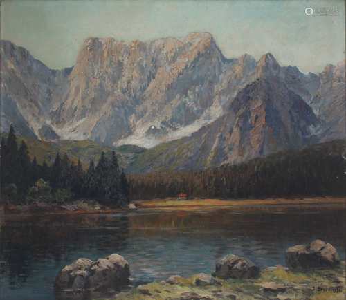 Josef Dederichs (1873-1958) Alpenlandschaft, alps landscape,Josef Dederichs (1873-1958