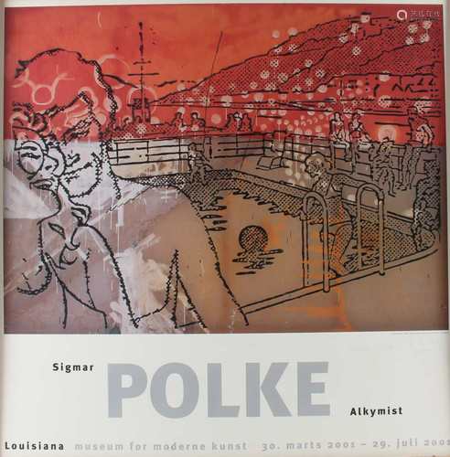 Sigmar Polke (1941-2010) Ausstellungsplakat Alkymist - Louisiana, exhibition poster,Si