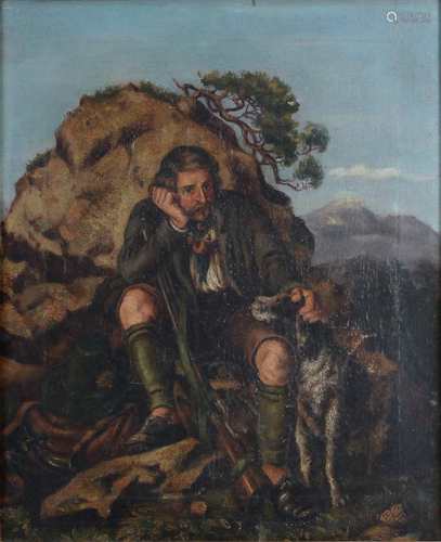 Altermeister 19. Jahrhundert, Jäger bei der Rast, old master hunter's break,Altermeis