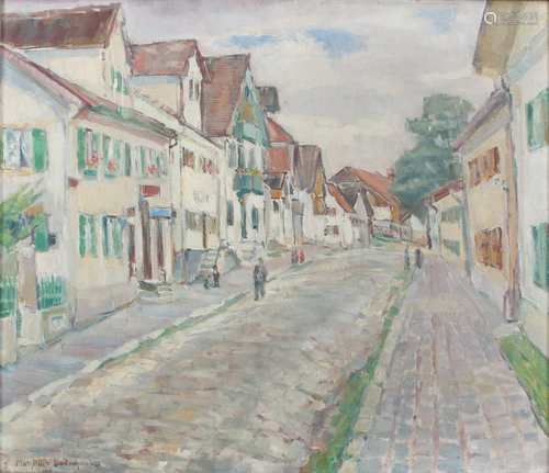 Mathilde von Bodenhausen (1870-1946) Dorfstraße, village road,Mathilde von Bodenhause