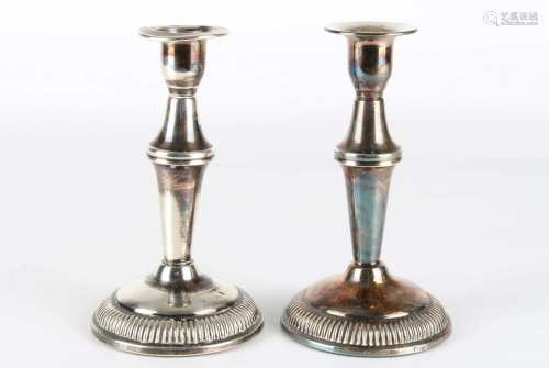 830 Silber Leuchterpaar, Dänemark, pair of silver candlestands,830 Silber Leuchterpaa