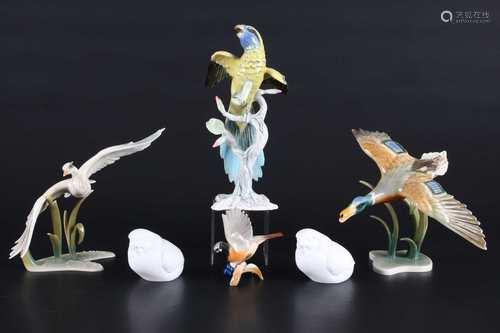 Konvolut Porzellanvögel, porcelain birds,Konvolut Porzellanvögel, porcelain birds,b