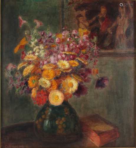 Clementine von Lepel (1895-1960) Stillleben mit Blumenbouquet 1919, floral still life,