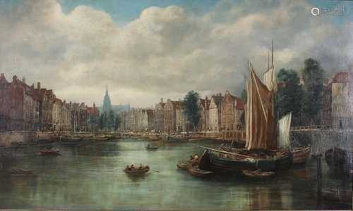 William Howard (1879-1945) Amsterdam - belebte Stadtansicht,William Howard (1879-1945)