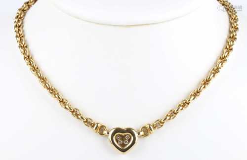 Chopard - 750 Gold Collier Happy Diamonds, gold necklace,Chopard - 750 Gold Collier Ha