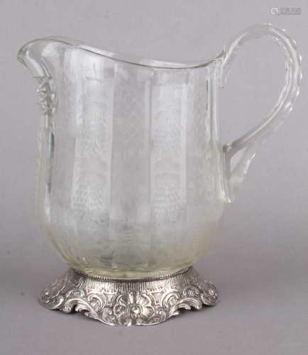800 Silber Kristallkrug, silver crystal pitcher,800 Silber Kristallkrug, silver crysta