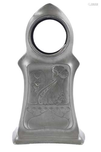 Koloman Moser (1868–1918) Jugendstil Uhrengehäuse, art nouveau pewter watchcase,Kol