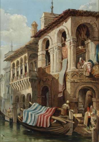 Henry Thomas Schaefer (1815-1873) mediterrane Stadtszenerie, mediterranean cityscape,H