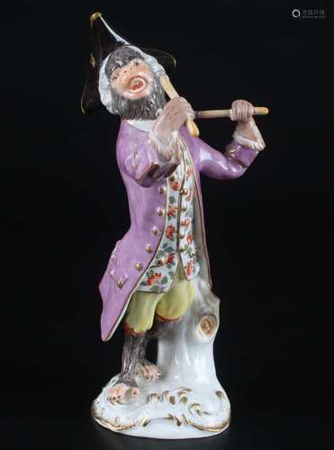 Meissen Paukenschläger aus der Affenkapelle, kettledrummer monkey chapel,Meissen Pauk