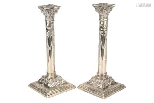 Silber Leuchterpaar, pair silver candlestands,Silber Leuchterpaar, pair silver candles
