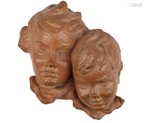 Karlsruhe Majolika Kinderköpfe, children's heads,Karlsruhe Majolika Kinderköpfe, chi